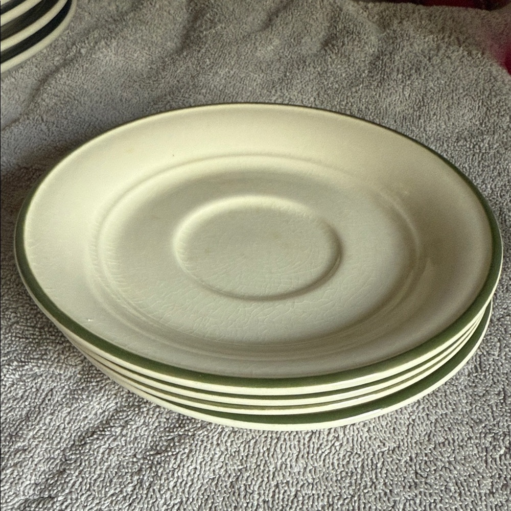 Vintage Arklow Honey Stone Saucers Made in Ireland